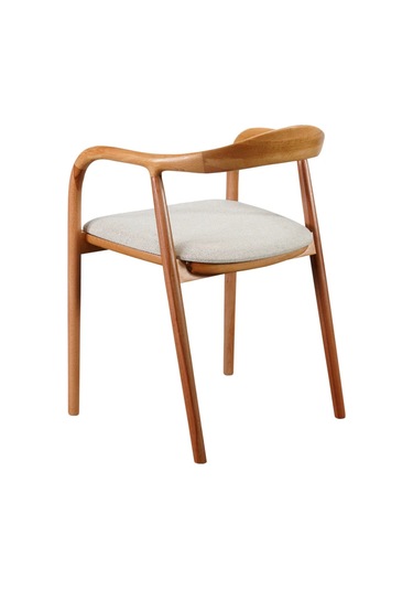 Zodiac Exclusive Yılan Ahşap Sandalye Natural - Krem