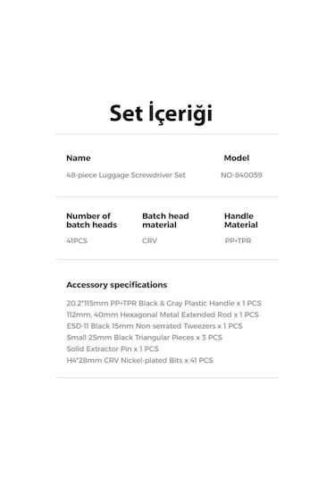 Kingsdun 48 Parçali Tasinabilir Mini Tornavida Seti Ks-840059