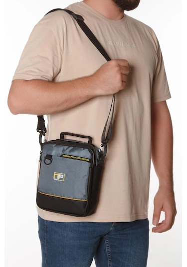 Newish Polo Toledo Erkek Omuz Çantası -qatro 2303 Gri