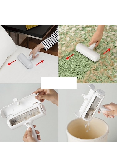 Büro Ev Ofis Yazlık Hijyeni İçin Taraklı Hediyeli Hazneli Saç Kıl Tüy Toplar Toz Alma Rulosu Diğer