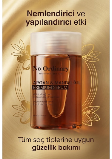 Premium Argan & Mandel Içerikli Doğal Saç Bakım Yağı & Serum 100ml