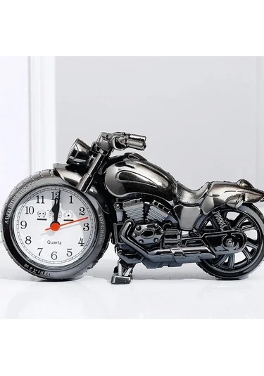 Kosona Motorsiklet Modeli Dekoratif Alarm Saati - Akıllı Göstergeli, Pil İle Çalışır, Ev Ve Ofis Dekoru, Öğrencilere Uygun
