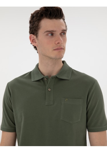 Pierre Cardin Erkek Haki Tişört Basic 50302538-vr027 Haki