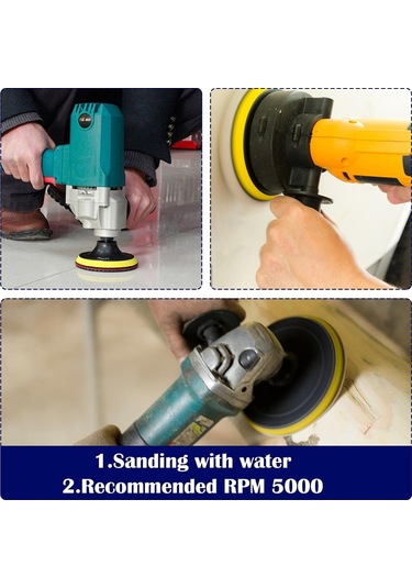 13 Adet 4 İnç Elmas Parlatma Pedleri Seti, Taşlama Parlatma Kiti