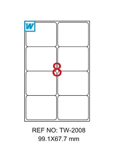 Tanex Tw-2008 99 X 67 Mm Etiket