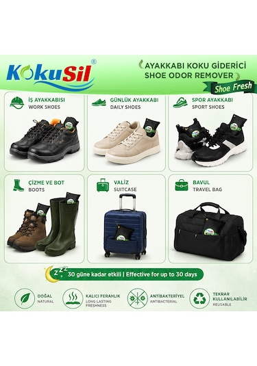 Kokusil Ayakkabı Koku Giderici Shoe Fresh 2li Set