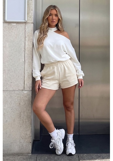 Madmext Mad Girls Bej Basic Şort Mg1293