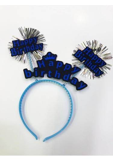 Happy Birthday Neon Renk Doğum Günü Tacı - 12 Adet