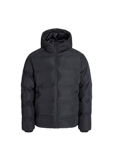 Jack & Jones Jjesoho Puffer Hood Sn Siyah Erkek Mont Siyah
