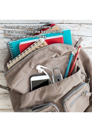 Prestigegoods Parmak İzi Kilitli Akıllı Kilit - Şarj Edilebilir, 10 Parmak Kayıtlı, Su Geçirmez, Hırsızlık Koruma