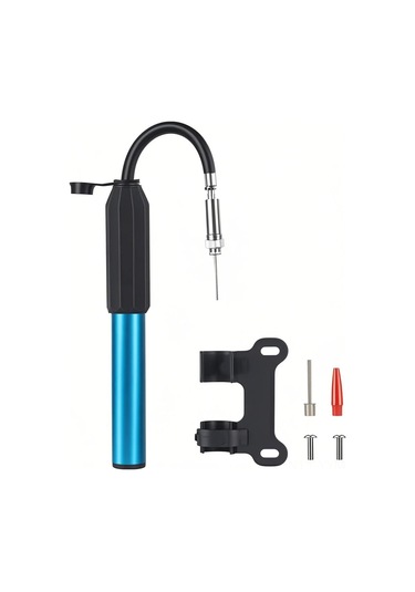 Geeksen Alüminyum Bisiklet Pompa, 120psı, Taşınabilir, Hızlı Şişirme, Vantilatörlü, Mavi, Bisiklet Malzemesi Çok Renkli