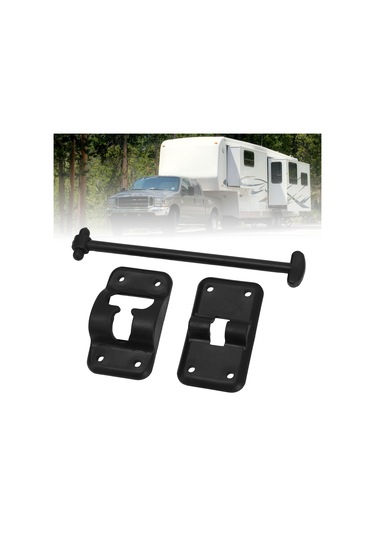 4 Takım 6 Inç T Tarzı Abs Kapı Mandalı Kilit Braketi Rv Kamp Römorku Giriş Kapısı Tutucu Siyah