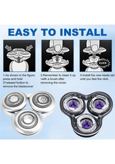 Ulzyvf Yedek Tıraş Tıraş Sp9860 Sh98 Philips Norelco Makinesi Makinesi İçin Gümüş Başlığı 9880 9863 Fu