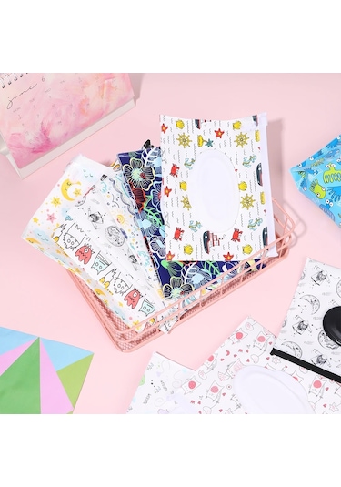 Stil 2-3-karikatür Eva Yeniden Kullanılabilir Islak Mendil Çantası Çıtçıtlı Askı Bebe Mendil Kutusu Çevre Dostu Peçetelik 46919064