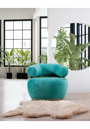 Miss Worble Fox Pofuduk Berjer Tekli Koltuk Yeşil