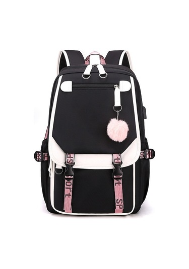 Gençler İçin Şık Ve Konforlu Unisex Sırt Çantası - Okul Ve Günlük Kullanıma Uygun Ergonomik Tasarım Siyah