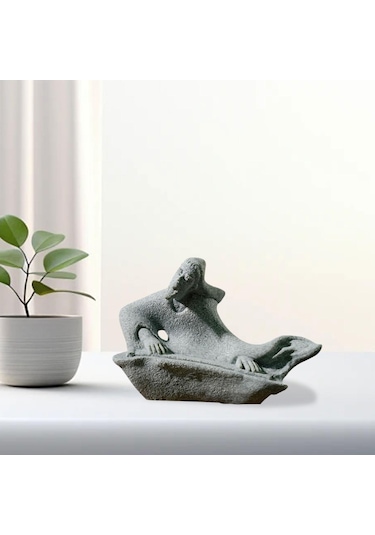 Suntek Antik Çin Heykelcik Heykeli Yapıt Kanunlu-yaşlı-adam