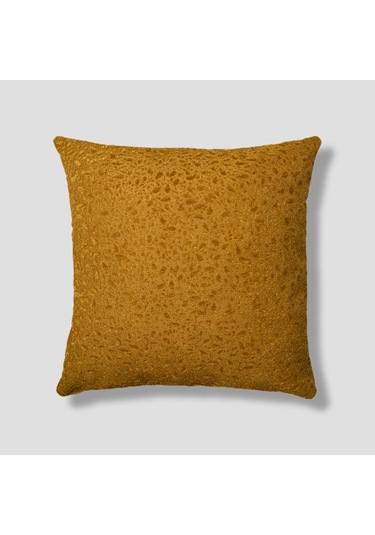 Sezyon Yuna Desenli 45x45 Hardal Kırlent Kılıfı Hardal