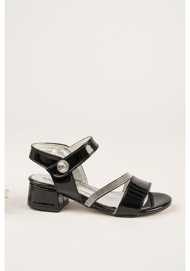 Kız Çocuk Taşlı Abiye Ayakkabı Siyah