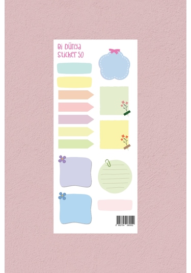 M50 Post-it Temalı Sticker Seti Çok Renkli