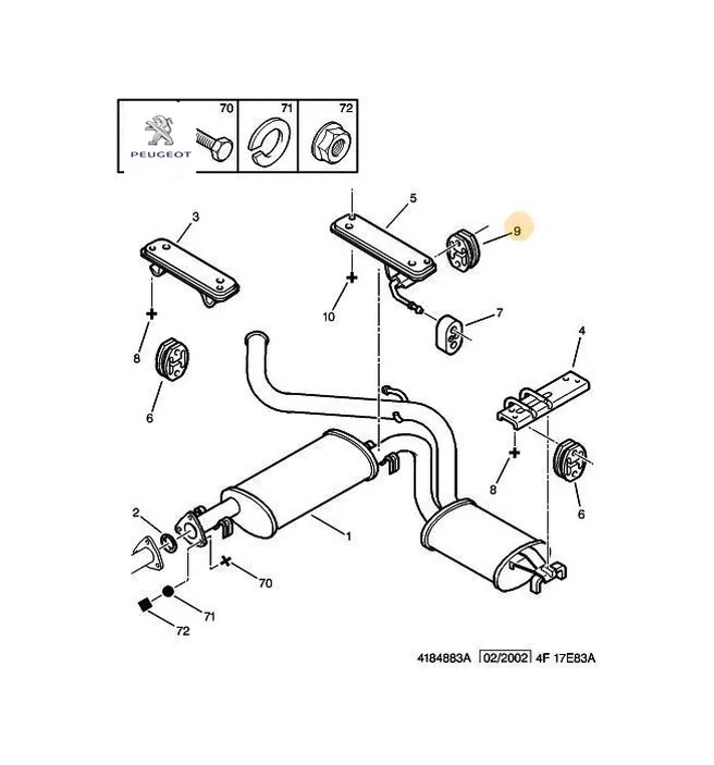 Eksoz Aski Lastiği Peugeot Peugeot, Cıtroen 1755.f1