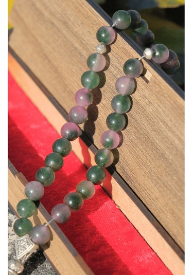 Doğal Taş Renkli Tesbih Çok Renkli