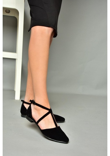 Fox Shoes Siyah Kadın Babet D726537302 Siyah