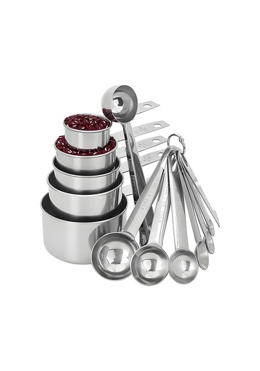 Ulzyvf Yemek Ve Ve Pişirme Pişirme Paslanmaz Ölçüm Kaşık Inox İçin Çelik, Bardak Ayarlanmış Adet 13 Rq Inox