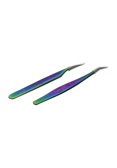 Vkemall Profesyonel Kirpik Uzatma Penseleri - Paslanmaz Çelik Hassas Uçlu Makyaj Aleti