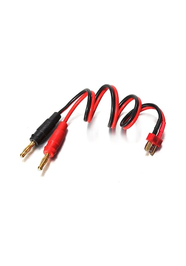 Wozlo 4 Mm Banana - Erkek T Plug Dönüştürücü Kablo - 20 Cm