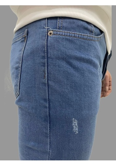 Erkek Dar Paça Tırnaklı Newone Açık Mavi Kot Pantolon Açık Mavi