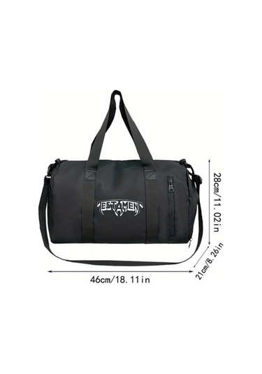Sandwich Motion003 Spor Çantası - 1 Adet Büyük Kapasiteli Katlanır Fitness Çantası Siyah Siyah