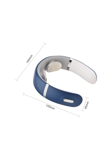 Hangfox Elektrikli Boyun Masaj Cihazı, Isıtma Özelliği, 5 Masaj Modu, 16 Seviye Güç Ayarı, Sesli Bildirim, Uzaktan Kumanda İle Mavi Mavi