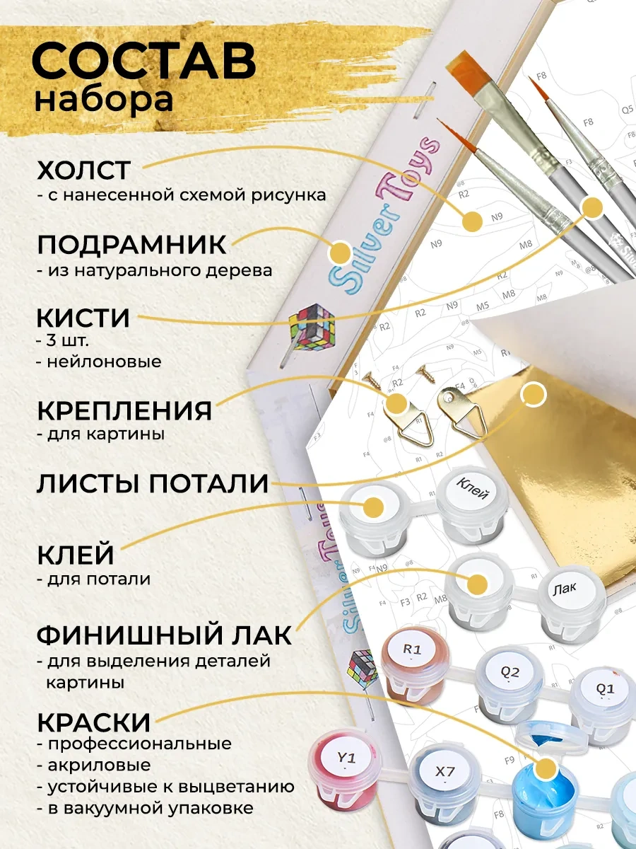 Fluid Sayılarla Boyama Tuvali 37x32 Cm 278981476