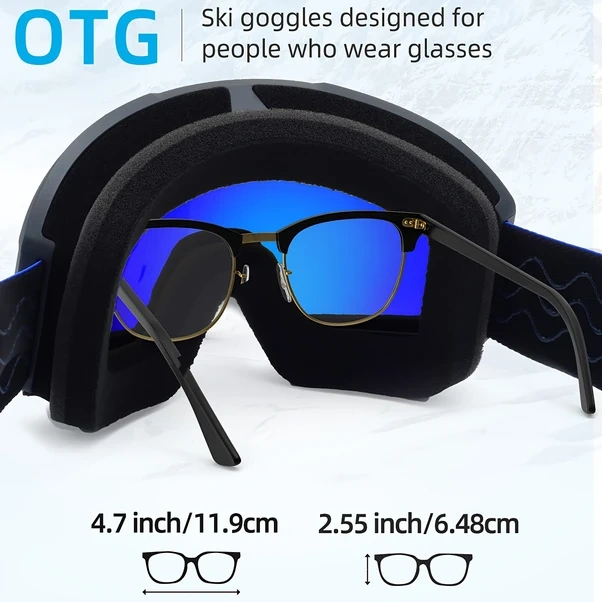 Willowhaven Jetblaze Otg Sarı Kayak Snowboard Kar Gözlüğü Anti Fog Helmet Uyumlu
