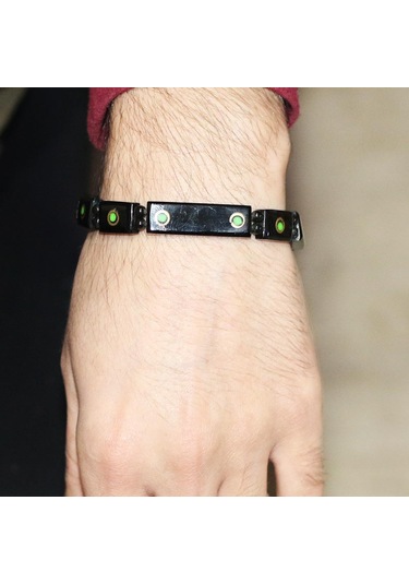 Oltu Taşı Üzeri İşleme Motifli Bileklik