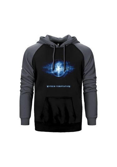 Within Temptation Gri Reglan Kol Kapşonlu Sweatshirt Gri
