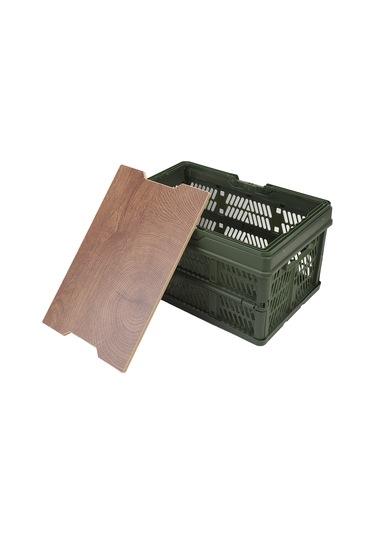 Fosenze Yeşil Küçük Çadır Sepeti - Taşınabilir Ahşap Kesme Tahtası, Katlanabilir, Su Geçirmez, Ev, Araba Bagajı Ve Piknik İçin Büyük Kapasiteli Organizasyon Kutusu Yeşil