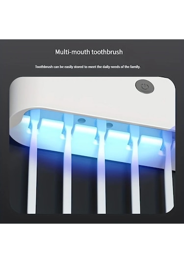 Oldfriend Gri Şarj Edilebilir Diş Fırçası Askısı, Kompakt Duş Depolama, Beyaz Gri