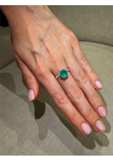 Serebro 925 Proby/ Kol'co Parabola 396872237 Yeşil