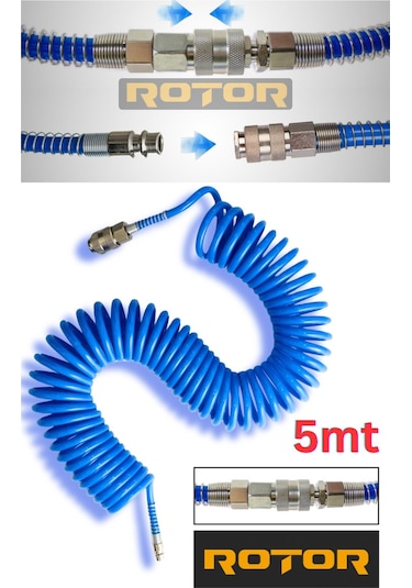 Pu0508 5x8x5 Kompresör Spiral Hava Hortumu 5mt