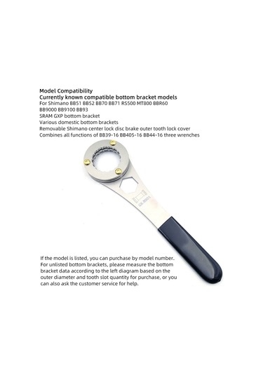 Neevoyu Shimano Uygun Çelik Orta Braket Tamiri Aleti - Montaj Ve Çıkarma İçin Profesyonel 3'ü 1 Araç