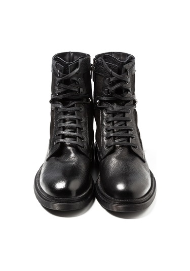 Erkek Ka-bc5801 John May Tekstıl Casual Bot Siyah Flooter+siyah Nubuk Siyah