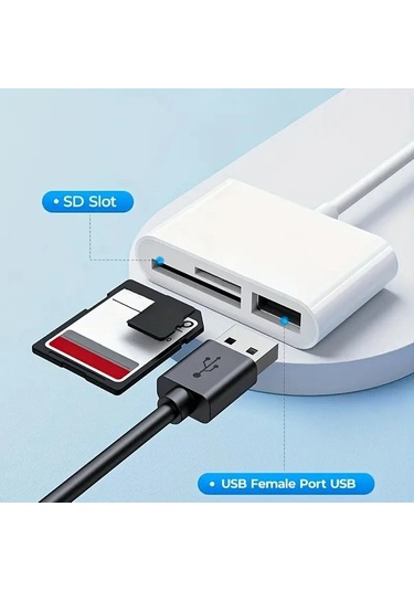 Willowhaven Usb Type C Sd Tf Kart Okuyucu Beyaz İphone Android Windows Laptop Telefon Adaptörü