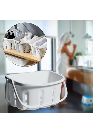 Suntek Yurt Banyo Açık Gri Için Plastik Duş Caddy Tote Diğer