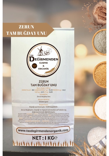 Zerun Tam Buğday Unu - 1 Kilo