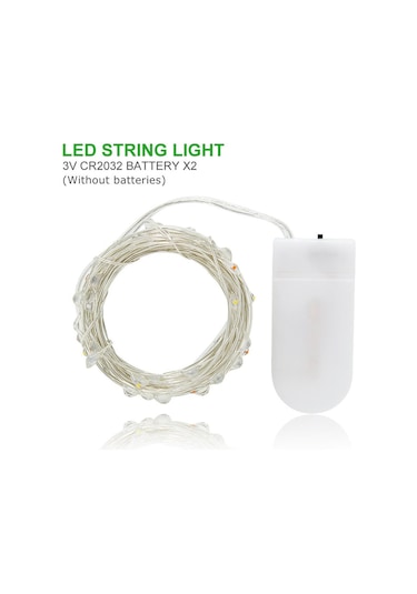 Çok Renkli 1m 2m 3m 5m Led Dize İşıklar Gümüş Tel Peri 10-50 Leds Çelenk Ev Noel Ağacı Düğün Parti Dekorasyon 1m 10leds Çok Renkli