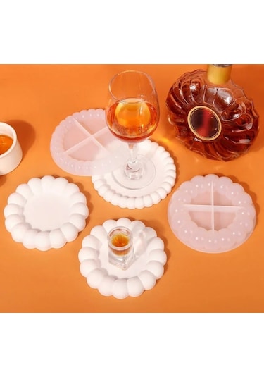 Bubble Dekoratif Bardak Altlığı Takı Tabağı Seti 3'lü