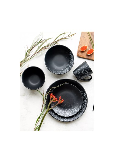 Korall Tabak Seti 2'li Düz Yemek Tabağı 26cm Nero 236164963 Siyah