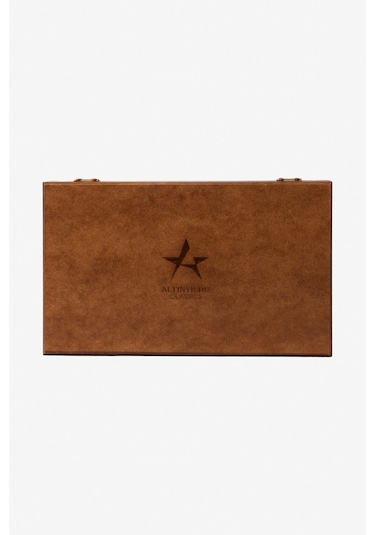 AC&Co / Altınyıldız Classics Erkek Siyah Özel Ahşap Hediye Kutulu Kemer - Kartlık Aksesuar Set Damat Bohçası Siyah